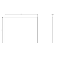 Sapho SKARA doska Rockstone 595x12x470 mm, biela mat CG022-0101