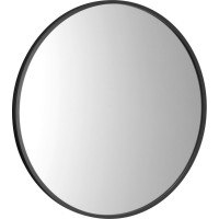Sapho NOTION SLIM okrúhle zrkadlo v ráme ø 40cm, čierna mat NT400