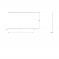 Sapho SKARA doska Rockstone 71, 2x12x46cm, biela mat CG025-0101