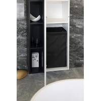 Sapho Bielizňový kôš do skrine 310x570x230mm, suchý zips, čierna UPE600B