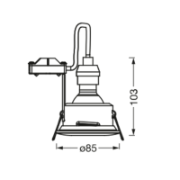 LEDVANCE SPOTLIGHT kúpeľňové podhľadové svietidlo, GU10, 4, 3W, 230V, IP65, biela AC3146900ZS