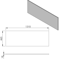 Sapho CIRASA doska DTDL 131x1,8x46,5cm, biela lesk CR131-3030