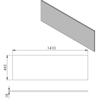 Sapho CIRASA doska DTDL 141x1, 8x46, 5cm, dub Alabama CR141-2222