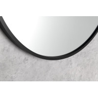 Sapho NOTION SLIM okrúhle zrkadlo v ráme ø 50cm, čierna mat NT500