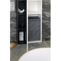 Sapho Bielizňový kôš do skrine 310x570x230mm, suchý zips, šedá UPE600