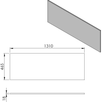 Sapho CIRASA doska DTDL 131x1, 8x46, 5cm, dub Alabama CR131-2222