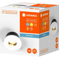 LEDVANCE SPOTLIGHT kúpeľňové podhľadové svietidlo, GU10, 4, 3W, 230V, IP65, biela AC3146900ZS