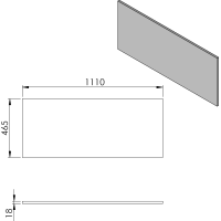 Sapho CIRASA doska DTDL 111x1,8x46,5cm, borovica rustik CR111-1616