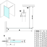 Gelco VARIO číre sklo 900x2000mm GX1290
