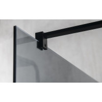 Gelco VARIO BLACK jednodielna sprchová zástena na inštaláciu k stene, sklo nordic, 700 mm GX1570-06