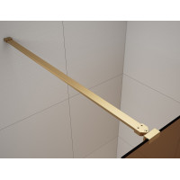 Polysan ESCA GOLD MATT jednodielna sprchová zástena do priestoru, sklo Flute, 1400 mm ES1314-08