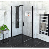 Polysan ZOOM LINE BLACK obdĺžnikový sprchovací kút 800x1000mm L/P variant ZL1280BZL3210B