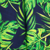 Vodeodolný vankúš do závesného kresla LUNA BIZU 60x100 cm - Monstera - tmavo modrý