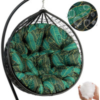 Obojstranný vodeodolný sedací vankúš do závesného kresla 130 cm - Hoyas Verde/čierny