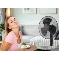 Stojanový ventilátor KÚD 125 cm - čierny