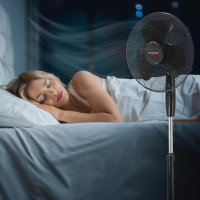 Stojanový ventilátor KÚD 125 cm - čierny