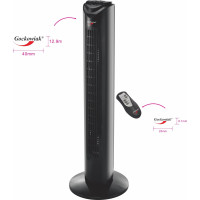 Stĺpový ventilátor CALID - čierny