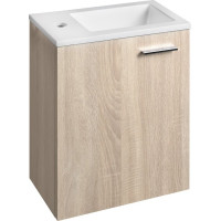 Aqualine ZOJA skrinka s umývadlom z liateho mramoru 40x22 cm, dub platin 51049DP-01