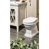 Kerasan RETRO WC sedátko Soft Close, polyester, biela/bronz 108601