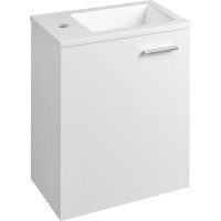 Aqualine ZOJA skrinka s umývadlom z liateho mramoru 40x22 cm, biela 51049A-01