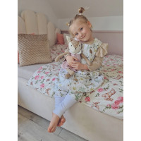 Detské bavlnené obliečky do postieľky 120x90 cm BABYMAM PREMIUM - Tajomná záhrada