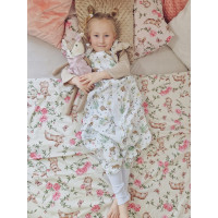 Detské bavlnené obliečky do postieľky 120x90 cm BABYMAM PREMIUM - Tajomná záhrada