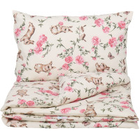 Detské bavlnené obliečky do postieľky 120x90 cm BABYMAM PREMIUM - Tajomná záhrada