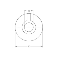 Bonomini Krycia rozeta na potrubie k radiátorom, priemer 16 mm, ABS/biela 9930DN16B0