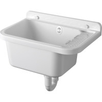 Aqualine Závesná výlevka s odkladacou plochou 50x34cm, plast, biela PI5050