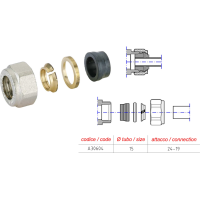 Aqualine ECO zverné šróbenie pre Meď, 15mm, nikel CP9990