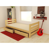 Posteľ z masívu 200x90 cm - MK12E - morenie dub