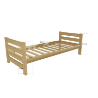 Posteľ z masívu 200x90 cm - MK12E - morenie dub
