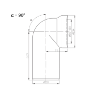 Bruckner Koleno 90 dopojenie k WC, 110mm 159.314.0