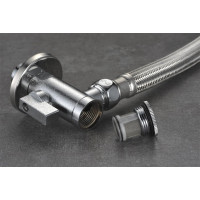 Aqualine Rohový guľový ventil 1/2"x3/8", s filtrom, pár, chróm 5312