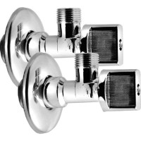 Aqualine Rohový guľový ventil 1/2"x3/8", pár, chróm 5306