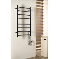 REDONDO elektrický sušiak uterákov, okrúhly, 500x900 mm, 75 W, čierna mat ER220BV