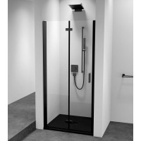 Polysan ZOOM BLACK sprchové dvere skladacie 700mm, číre sklo, ľavé ZL4715BL