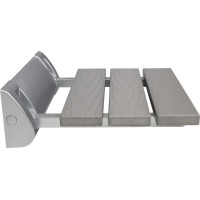Aqualine Sklopné sedátko do sprchového kúta 32x32, 5cm, WPC, šedá AE236GR