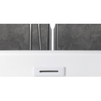 Aqualine SET krytka prepadu, vaňová výpusť 1"1/2, click-clack, biela lesk TF9005W