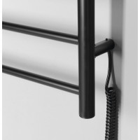 REDONDO elektrický sušiak uterákov, okrúhly, 500x900 mm, 75 W, čierna mat ER220BV