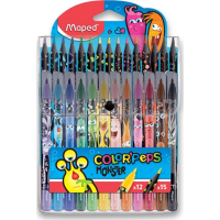MAPED Fixy Color&#39;Peps Monster 12 ks + 15 ks pasteliek