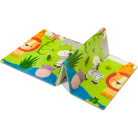 LIONELO Obojstranná podložka na hranie Robby Multicolor Safari + Život v meste