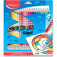 MAPED Pastelky trojboké Color&#39;Peps Oops s gumou 24 ks