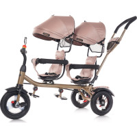 CHIPOLINO Trojkolka pre dvojčatá 2Play Golden,Beige
