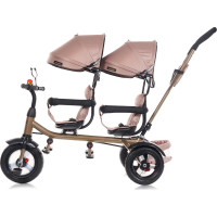 CHIPOLINO Trojkolka pre dvojčatá 2Play Golden,Beige
