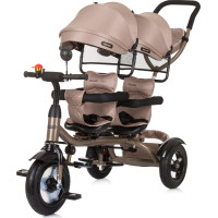 CHIPOLINO Trojkolka pre dvojčatá 2Play Golden,Beige