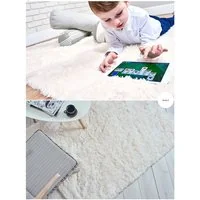 Detský plyšový koberec MAX BIELY-ECRU