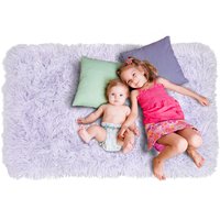 Plyšový detský koberec MAX levanduľovou