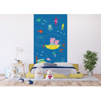 Detská fototapeta - Prasiatko Peppa svet pod vodou - 150x270 cm