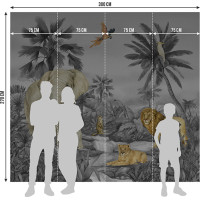 Detská fototapeta - JUNGLE 2 - 300x270 cm